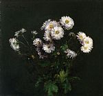 Henri Fantin-Latour Bouquet of White Chrysanthemums painting